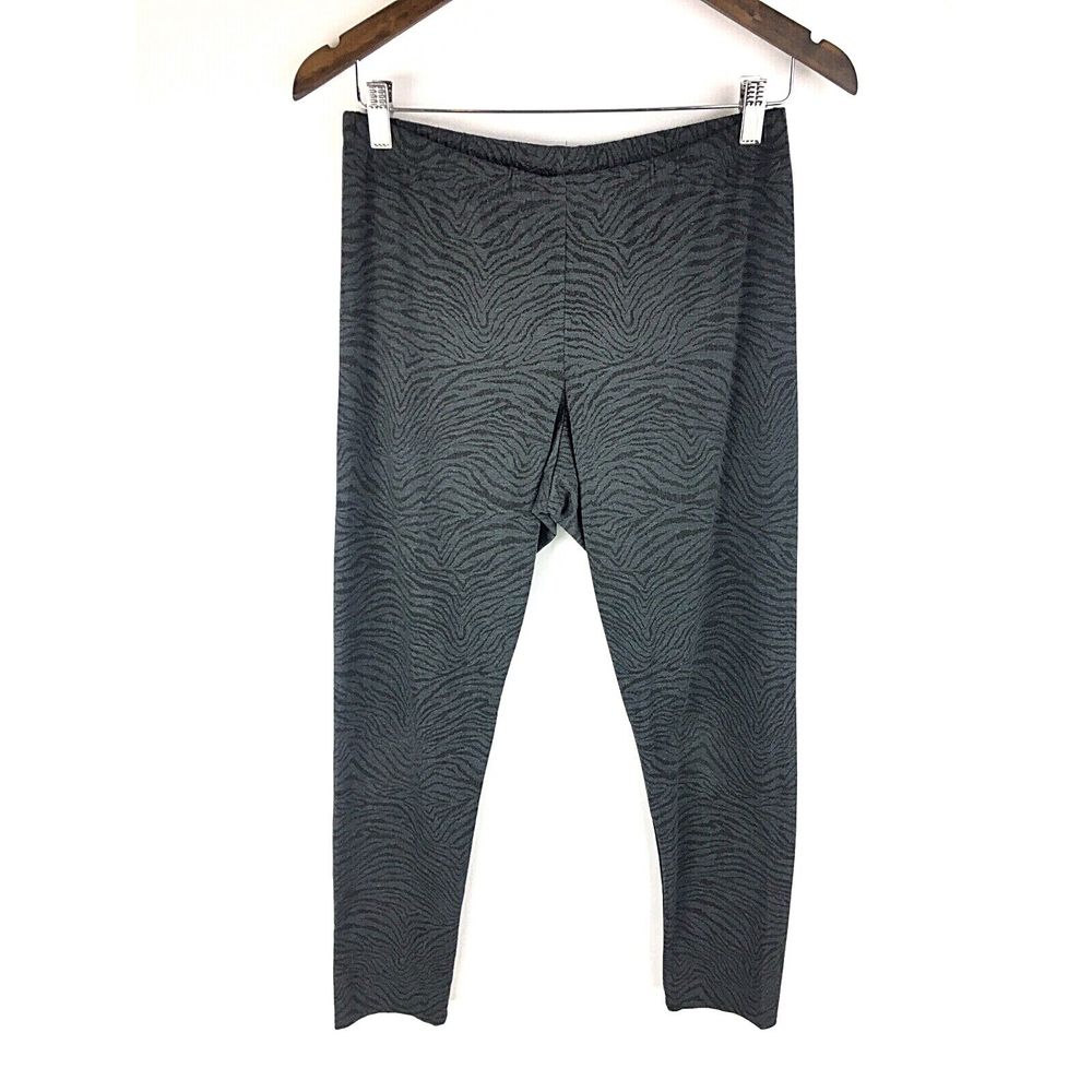 Ntco Nomadic Traders Womens Animal Zebra Print Casual Pants Size L Large Gray